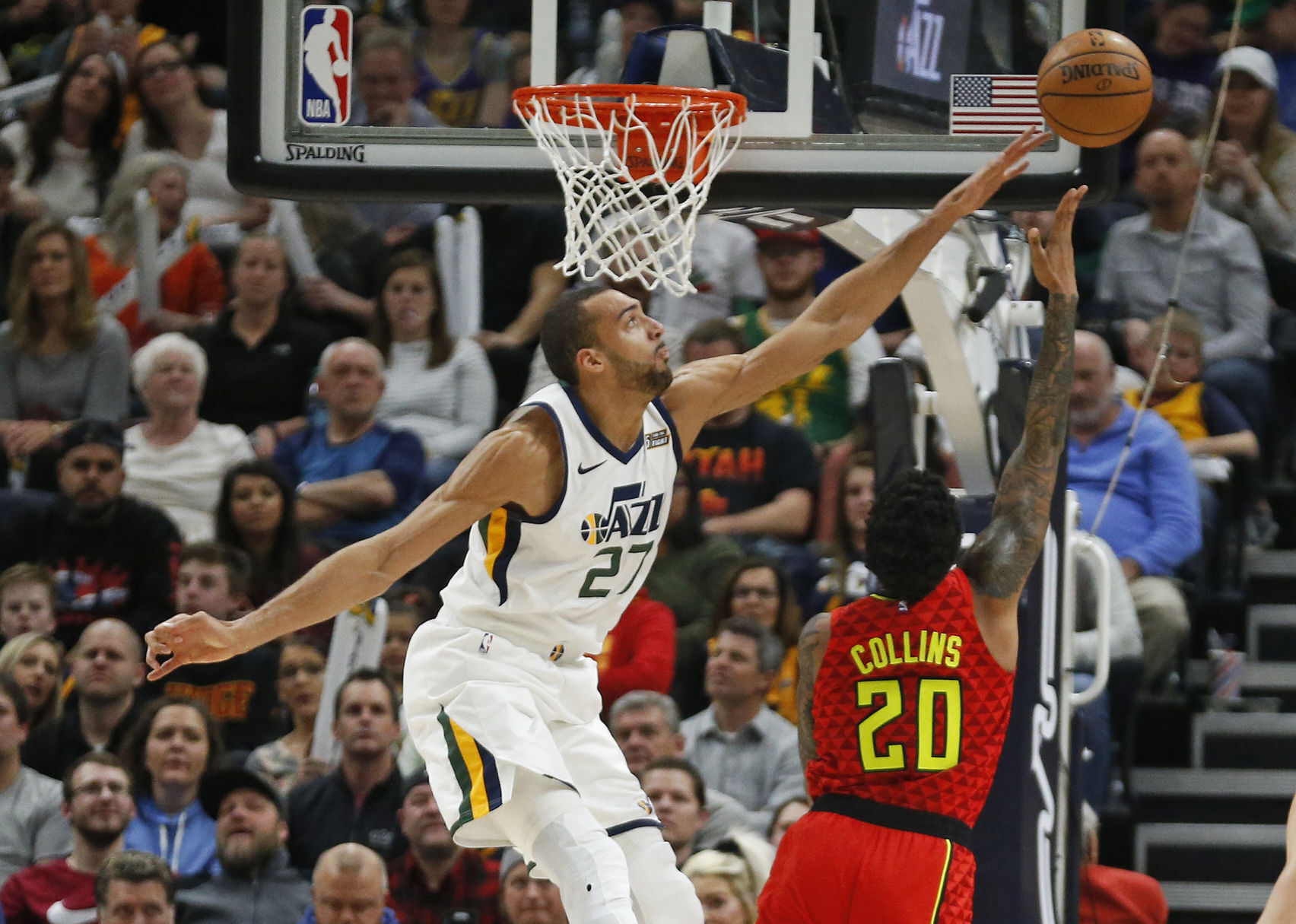 Gobert leads way; Jazz thump Hawks